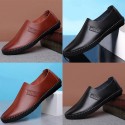 2022 spring and autumn new casual shoes men's fashion casual shoes men's British Pu bean shoes low top leather shoes