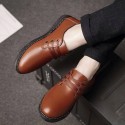 A new style men's shoes business casual leather shoes antiskid waterproof breathable youth driving shoes