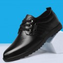 A new style men's shoes business casual leather shoes antiskid waterproof breathable youth driving shoes
