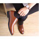 P692021 autumn four seasons new men's business men's leather shoes leisure fashion trend wholesale men's low top shoes