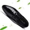 Leather shoes men's pointed head Korean version 2021 new men's black business casual men's shoes patent leather hairdresser fashion shoes men