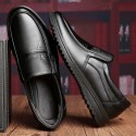 2022 new men's leather shoes business casual leather shoes breathable soft bottom middle-aged and elderly dad's shoes men's one hair substitute