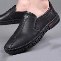 2022 new spring men's shoes men's business casual shoes leather shoes men's leather upper soft bottom middle-aged low top casual shoes