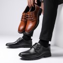 Men's casual leather shoes men's shoes spring and autumn breathable casual shoes soft sole Korean business leather shoes men's shoes