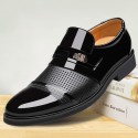 Cross border men's formal business leather shoes shoes sandals hole shoes cover one foot pedal wholesale