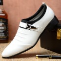 2021 new casual shoes men's wear business dress leather shoes large plush men's shoes