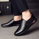 Leather shoes men's spring new breathable men's leather shoes new British business casual shoes men's father's shoes driving shoes