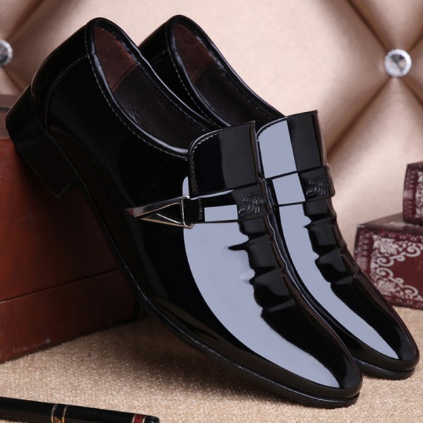 Men's fashion bright leather men's shoes cover foot single shoes on behalf of cross-border wholesale on behalf of hair