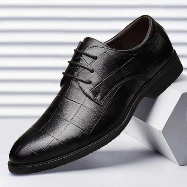 Leather shoes 2022 spring new men's Korean version British business dress leather shoes casual shoes work shoes