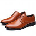 Cross border wholesale of leather shoes 2022 men's spring casual shoes flat bottomed formal student shoes one business men's shoes