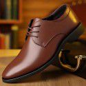 Suit men's shoes men's best man black groom business suit winter Plush student casual leather shoes men's wedding shoes