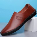 2022 spring and autumn new casual shoes men's fashion casual shoes men's British Pu bean shoes low top leather shoes