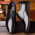 Suit men's shoes men's best man black groom business suit winter Plush student casual leather shoes men's wedding shoes