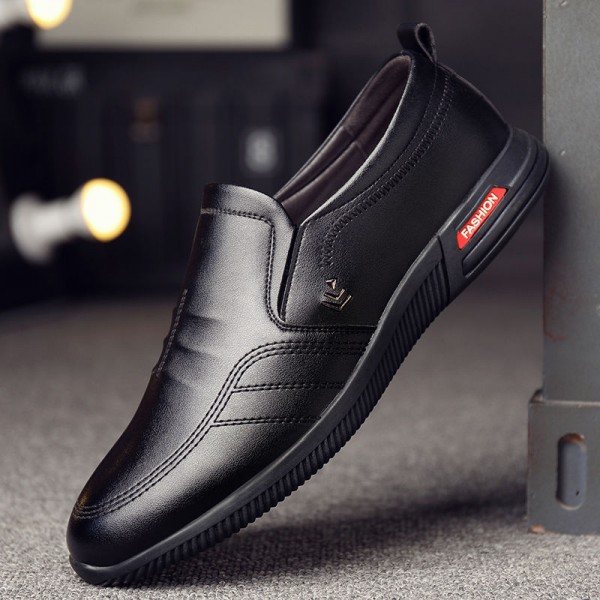 Leather shoes men's spring new breathable men's leather shoes new British business casual shoes men's father's shoes driving shoes