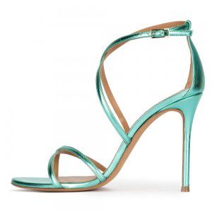 Round headed strap women's high-heeled sandals