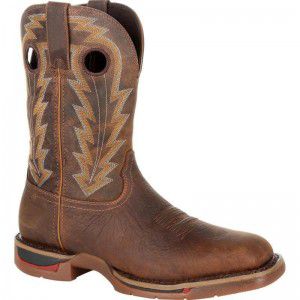 Motorcycle Boots Embroidered Low Heel Square Head Hooded Boots Men's Boots