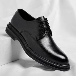 Men's leather shoes for formal wear, business wear, height increasing men's casual suit, groom's wedding shoes