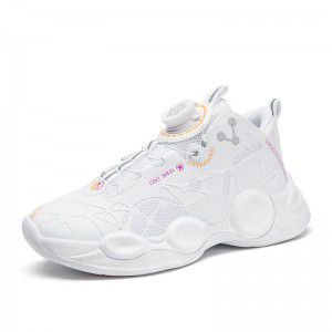 Children's basketball shoes, teenagers' autumn and winter rotating buttons, boys' big children, primary and secondary school students' rotating buttons, sports shoes 