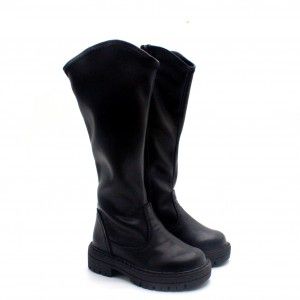2022 European and American autumn and winter new fashionable microfiber side zipper soft high tube girls' boots for small and medium-sized girls 2022 European and American autumn and winter new fashionable microfiber side zipper soft high tube girls' boots for small and medium-sized girls