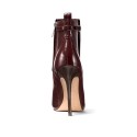 genuine cow leather boots women stiletto fringe boots high heels sexy 